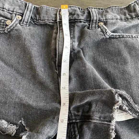 Aerie charcoal Distressed Jean Shorts - Picture 5 of 8